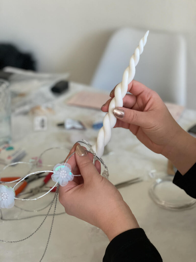 Tamaras Kreativwoche bei Stachellyart - Kopfschmuck bauen