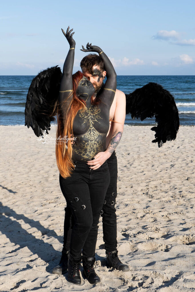 gemeinsame Kreativwoche an der Ostsee bei Stachellyart - gefallener Engel