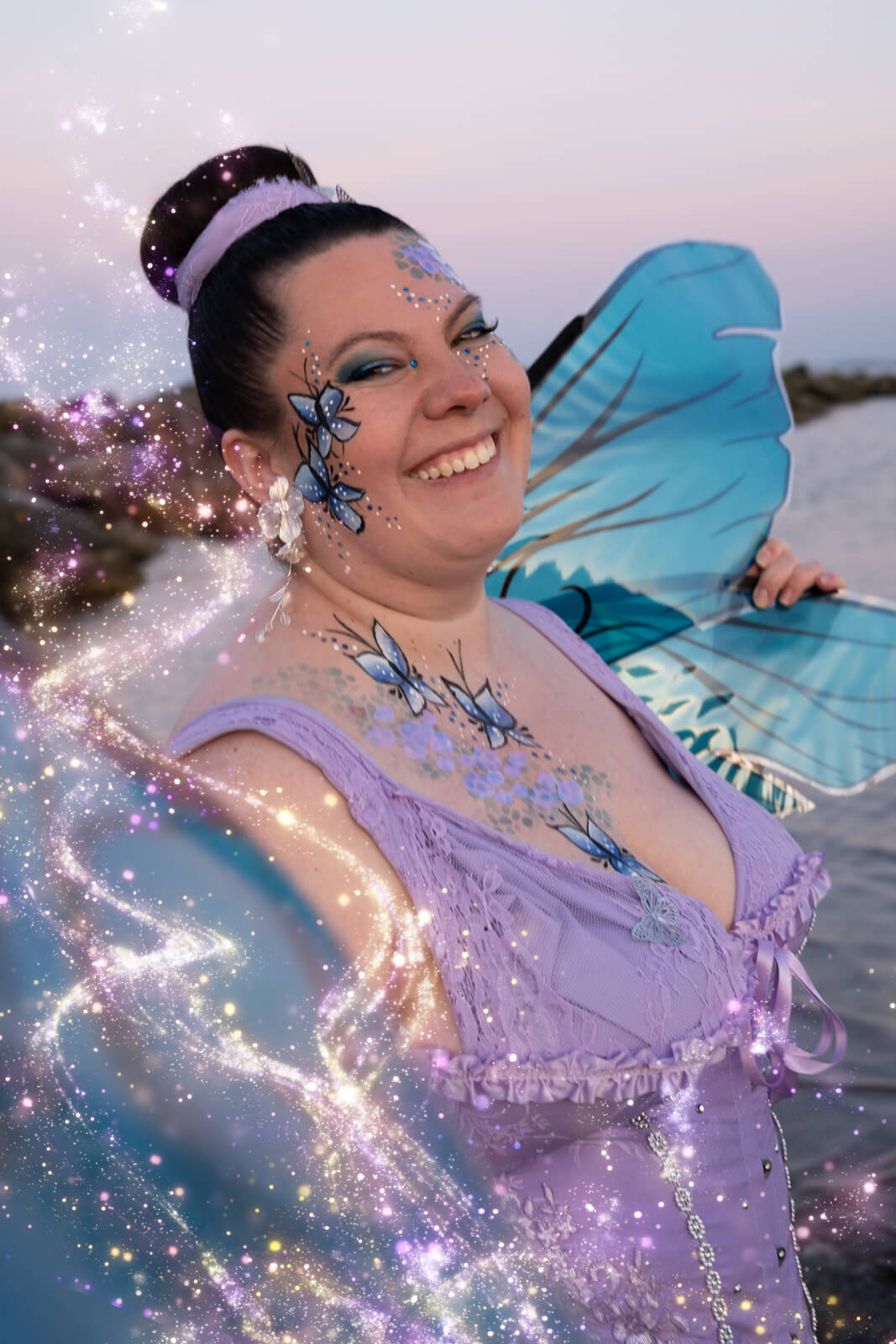 Stachellyart - Leichtigkeit im Alltag - Schmetterling Facepainting
