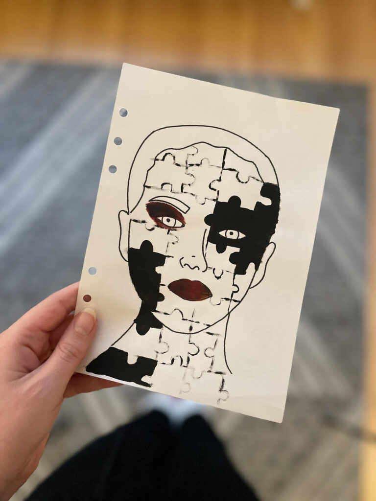 Puzzle Facepainting von Stachellyart - Skizze