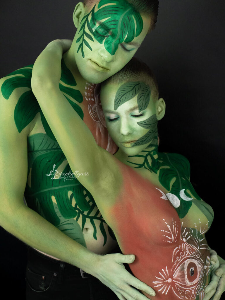 Bodypainting Stachellyart - Tropen - Paarshooting