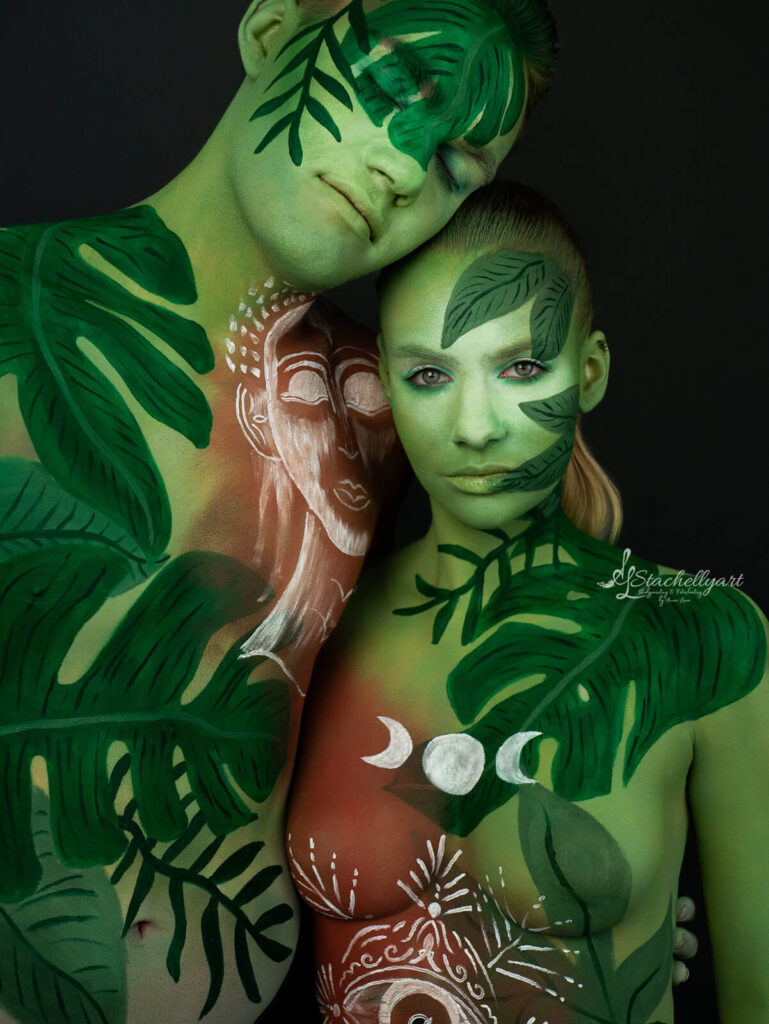 Bodypainting Stachellyart - Tropen - Paarshooting