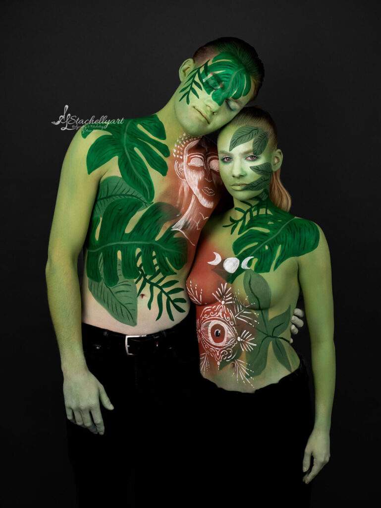 Bodypainting Stachellyart - Tropen - Paarshooting
