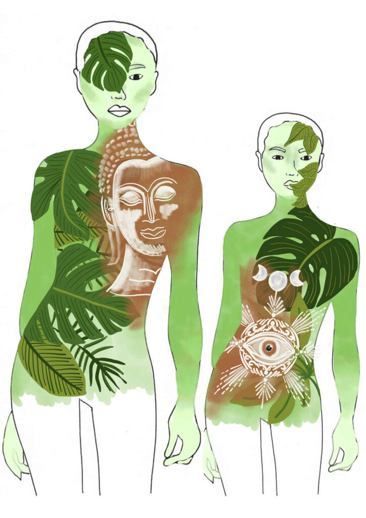 Bodypainting Stachellyart - Tropen - Paarshooting - Skizze