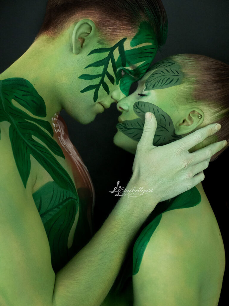 Bodypainting Stachellyart - Tropen - Paarshooting