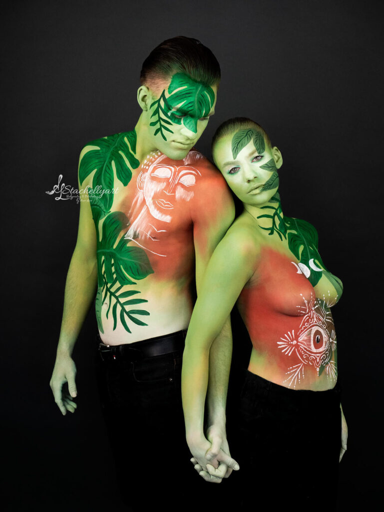 Bodypainting Stachellyart - Tropen - Paarshooting