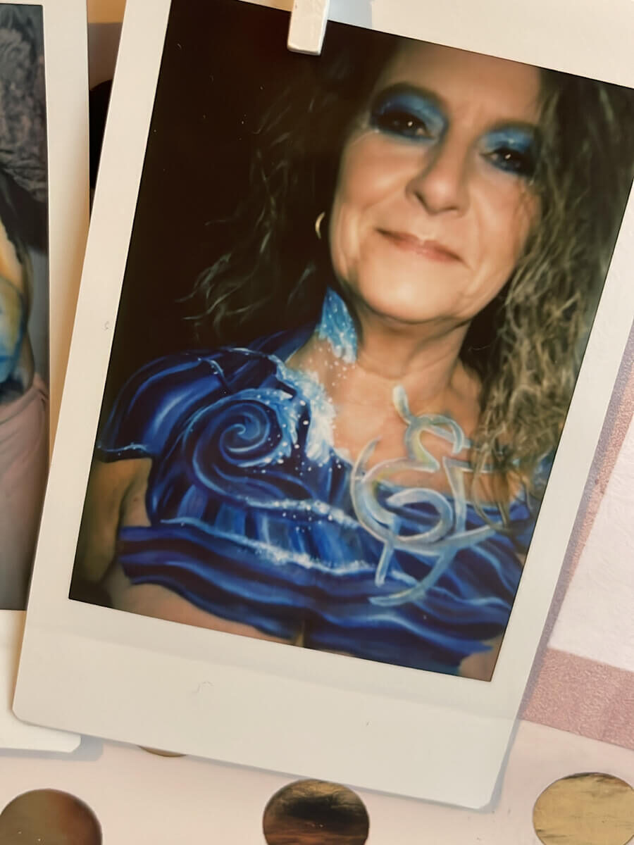 Polaroidbild Meeres Facepainting von Stachellyart